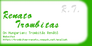 renato trombitas business card